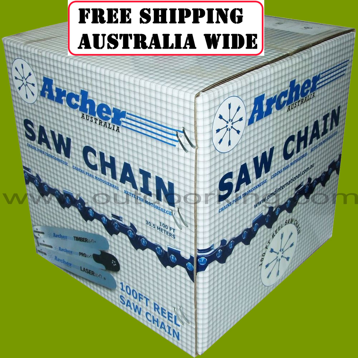 (image for) Archer Chainsaw Chain - 3/8" Low Profile, .043", Chisel 100Ft FCD043100R, FC-D-043-100R